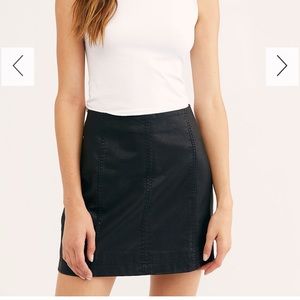 Free People Modern Femme Vegan Leather Mini Skirt